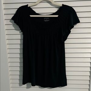 Elle Black Pleated Women's Top
